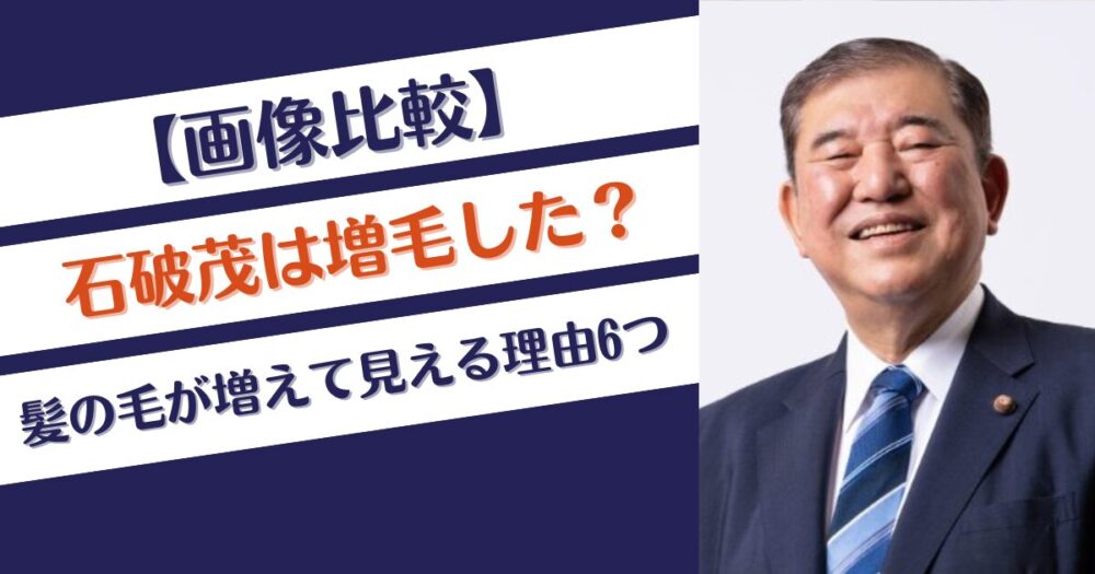 【画像比較】石破茂は増毛した？髪の毛が増えて見える理由6つ！かつら⁉