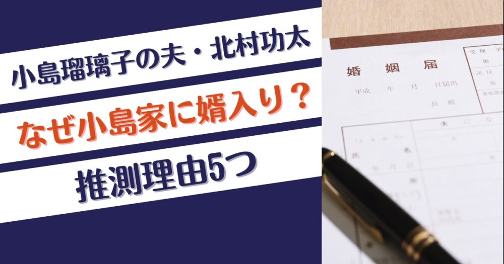 小島瑠璃子の旦那・北村功太は小島家になぜ婿入り？推測理由5つ！